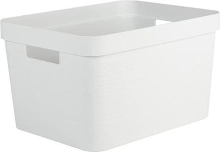 Eda kunststof STONE DECOR opbergkrat - 30 L wit