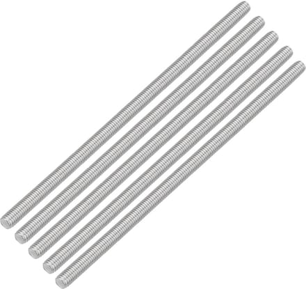 5-delige M8 Draadstangen Set RVS 304, 190 mm Lengte, Metrische Schroefdraad