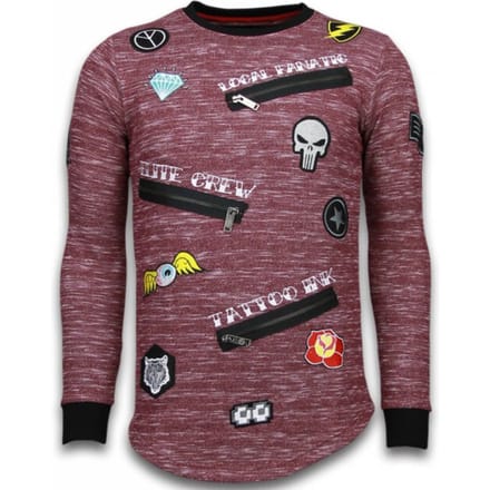 Longfit Embroidery - Sweater Patches - Elite Crew - Bordeaux