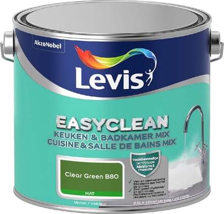 Levis - Easyclean Keuken & Badkamer Mix - Clear Green B80 - Mengverf - 2,5 L