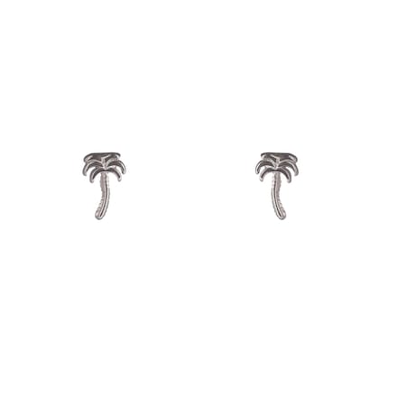 Go Dutch Label Oorknoppen Palmtree Stud Zilverkleurig