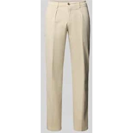 Broek met persplooien en achterzakken