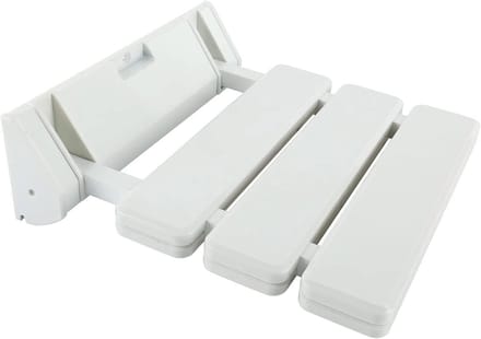Douche Stoel - Bad Zitje - Veilig Douchen - Wandmontage Opklapbaar - 33 x 33 cm - Wit