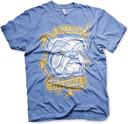 Riverdale Go Bulldogs T-shirt blauw gemêleerd