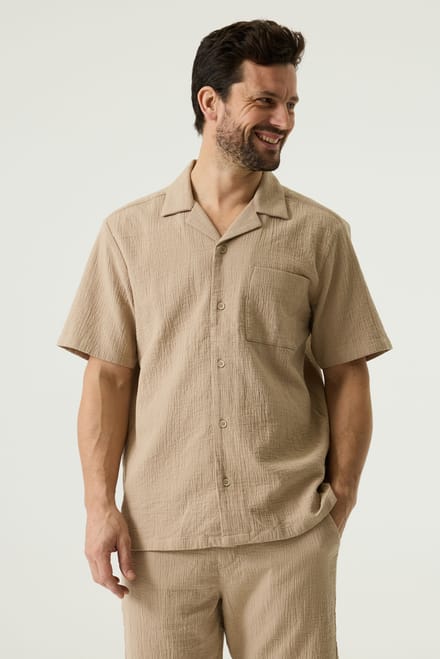 Pilot overhemd beige