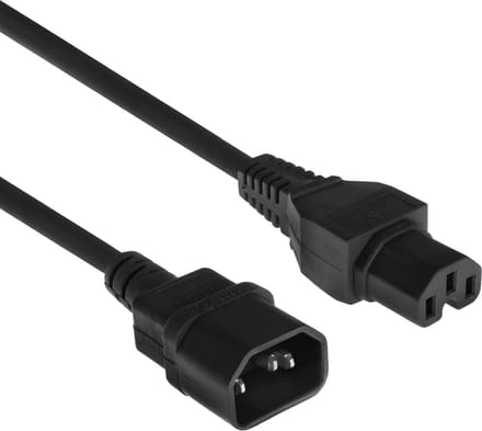 ACT Netsnoer C14 - C15 zwart 5 m AK5341