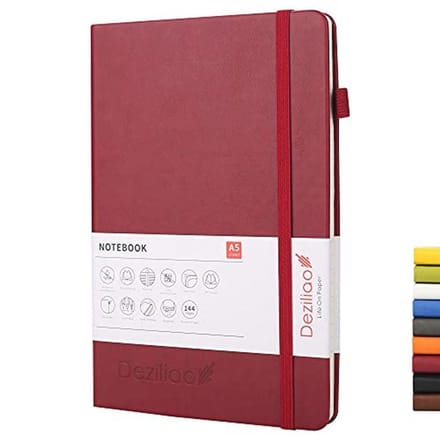 Gelinieerd dagboek notitieboek met harde kaft - medium formaat 14,5 cm x 21,3 cm