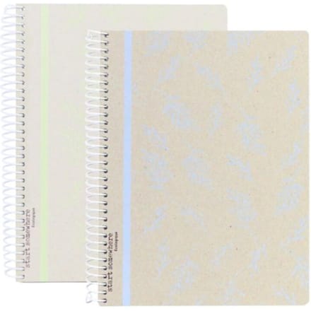 Ecologique - schrift spiraal hardcover a4, geruit, assorti