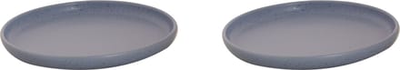 Palmer - Bord - Sandy Loam - 22 cm - Blauw - Stoneware - Bordenset - 2 stuks