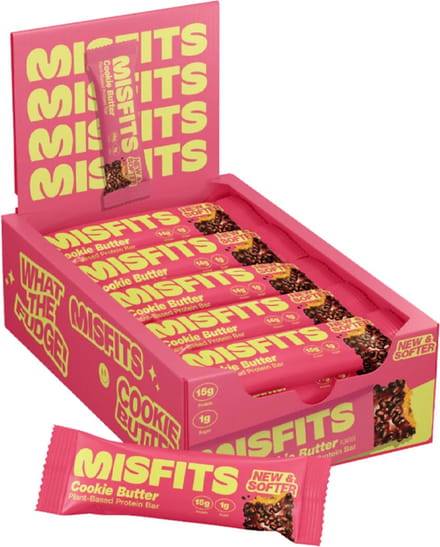 Misfits | Vegan Protein Bar | Cookie Butter | 12 Stuks | 12 x 50g