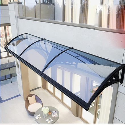 Deurluifel - Voordeur veranda - Bescherming tegen weer - Duurzame constructie - 60x80cm - Transparant