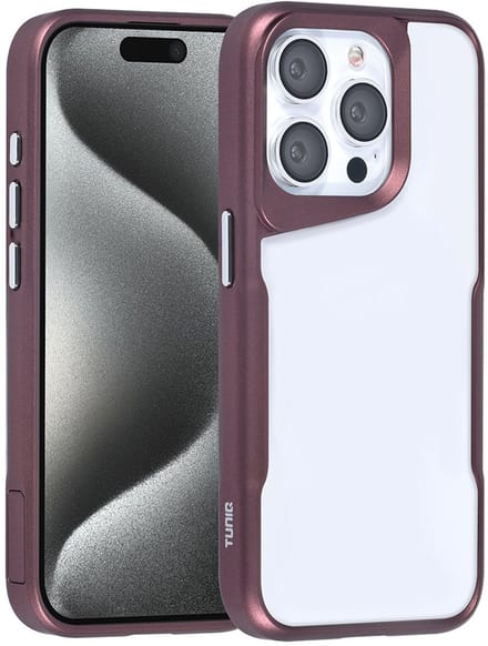 TUNIQ telefoonhoesje voor Apple iPhone 15 Pro - Siliconen backcover - Rood