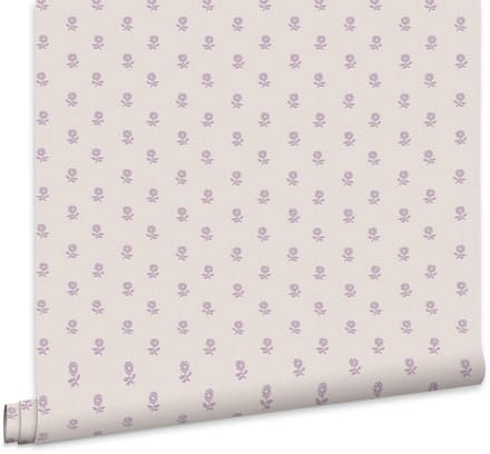 Laura Ashley Daisy Lavender Behang - Bloemen - 10mx52cm - Roze