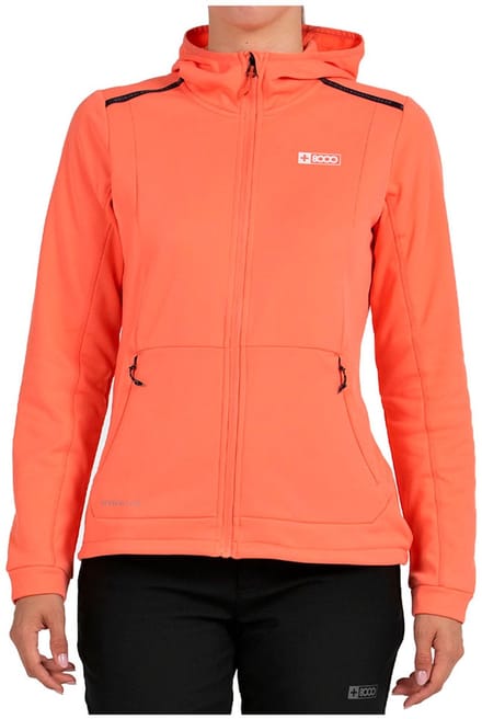 +8000 Mini Fleece Met Volledige Rits Oranje M Vrouw