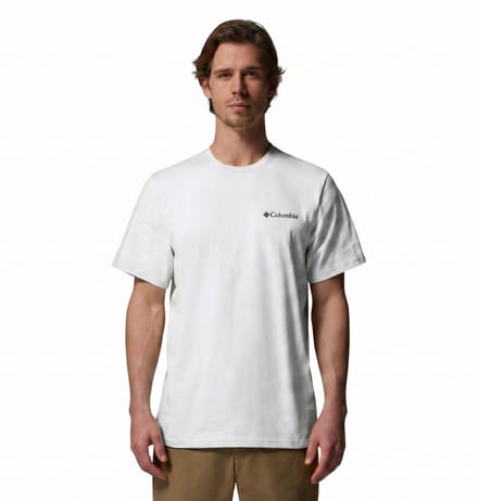 Columbia CSC™ Outdoor Back Graphic Tee Heren Outdoorshirt - White, Scoped View