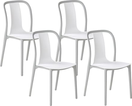SPEZIA - Tuinstoel set van 4 - Grijs - Synthetisch materiaal