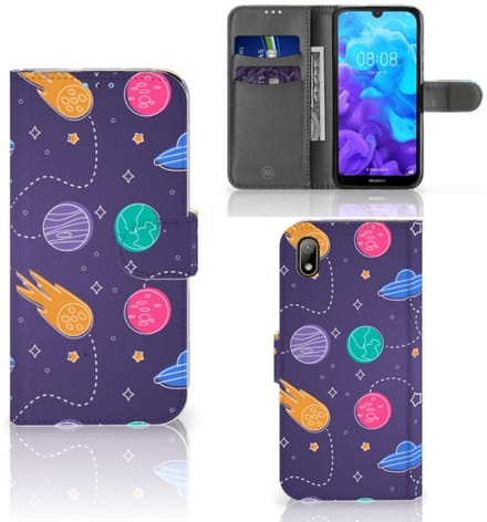 Book Case voor Huawei Y5 (2019) Wallet Case met Pasjes Space