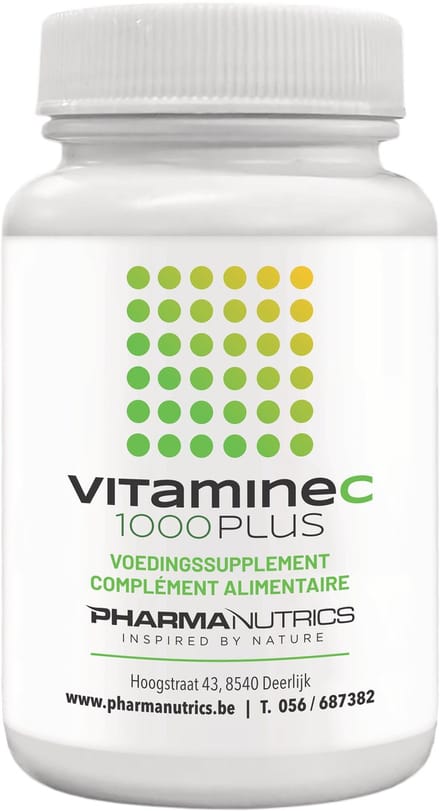 VITAMINE C 1000 met bioflavonoiden 60 tabl Pharmanutrics - Natuurlijke vitamine C - Bioflavonoiden - Immuniteit - Natuurlijk Complex