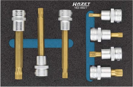 Dopsleutelset XZN Veeltand 3/8 inch Vierkant Aandrijving 7-delig