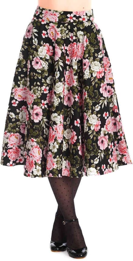 Banned - Pink Bloom Rok - 4XL - Roze