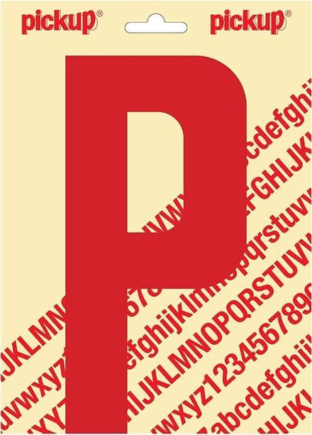 Pickup plakletter Nobel 200mm rood P - 31022200P