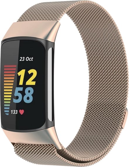 Jumada's - Milanese band - Fitbit Charge 5 - Magneet - Goud