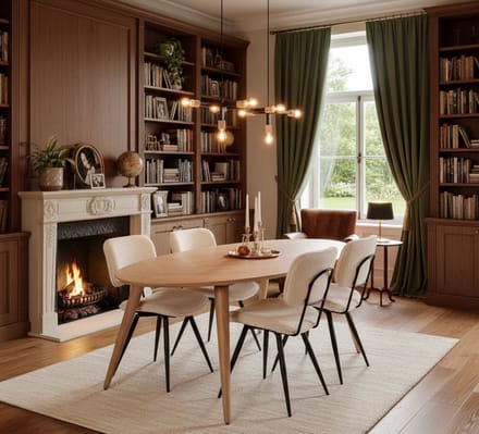 Ovale Eettafel Naturel Eikenfineer 210 cm – Modern Design, Uniek Vissengraatblad – Novihome