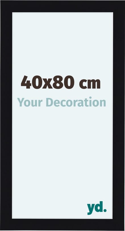 Your Decoration - Fotolijst 40x80 cm - MDF - Zwart Hoogglans - Como