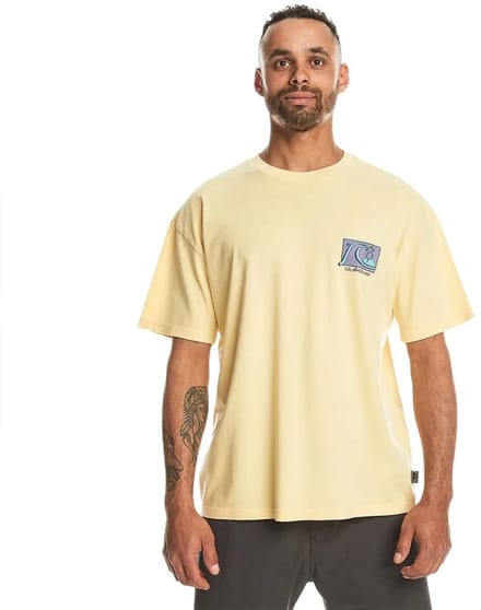 Quiksilver Take Us Back T-shirt Met Korte Mouwen Geel M Man