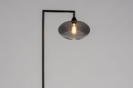 Lumidora Vloerlamp 31083 - OSLO - E27 - Zwart - Grijs - Metaal
