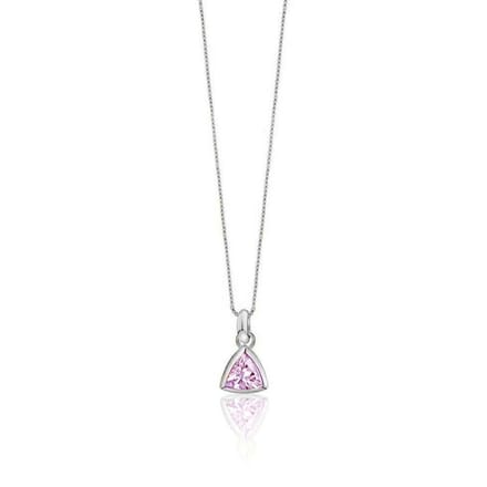 Petit Comité - Ketting Dames Geboortesteen Rozenkwarts Oktober (Zilver) - Cadeau Dames