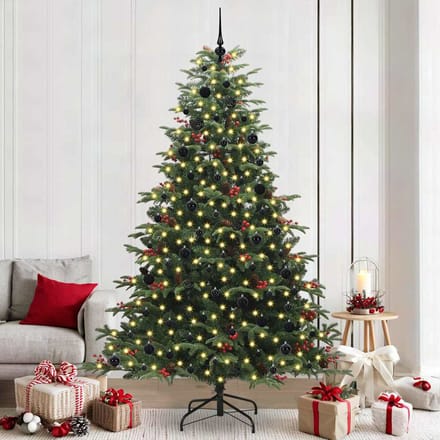 vidaXL - Kunstkerstboom - Groen - 240 - cm - PVC - en - Metaal - en - Plastic