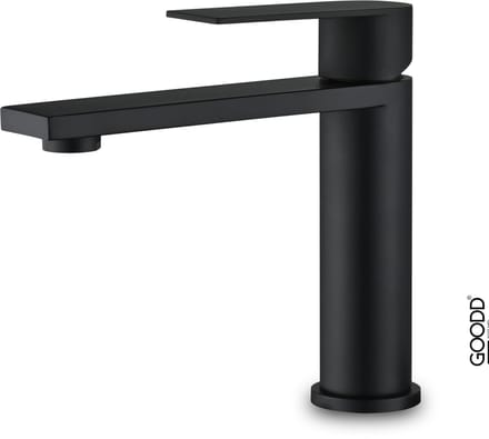 GOODD® Bourg - Wastafelkraan - Kraan - Mengkraan - Zwart - Rvs