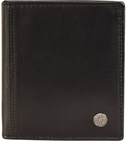Jack Kinsky Hamburg 103 Mini Portemonnee Leer 9 cm - Jongens - Staand formaat - schwarz