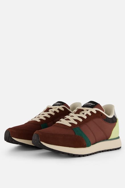 Woden Ronja Reflective Sneakers bruin Leer - Maat 38
