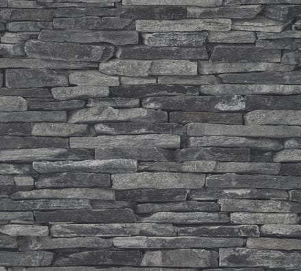 3D LEISTENEN BEHANG | industrieel - Grijs Zwart - A.S. Création Elements 2
