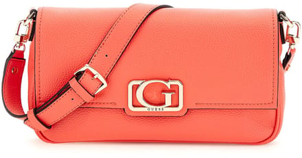 GUESS Schoudertas Circe Flap Shoulder Bag Coral Red Koraalrood