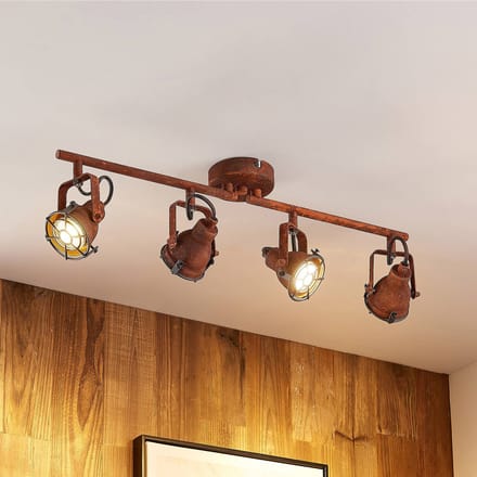 Lindby - buitenspot - 4lichts - Metaal - H: 17 cm - GU10 - roestbruin