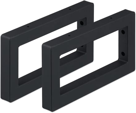 Plankdrager - set van 2 - 30 cm - voor planken en wastafels - staal - zwart