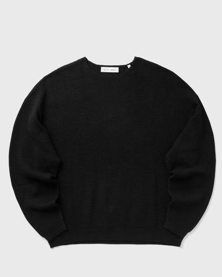 WAFFLE LONG SLEEVE CREWNECK SWEATER