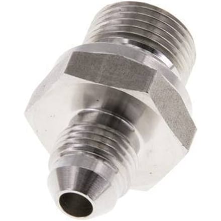 JIC  Dubbele Nippel G3/8'' X UNF 1/2''-20 RVS FKM 275bar