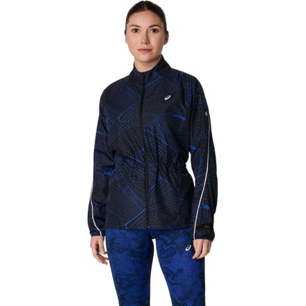 ASICS Road Lite-Show Packable Hardloopjas Dames-Zwart,Donkerblauw