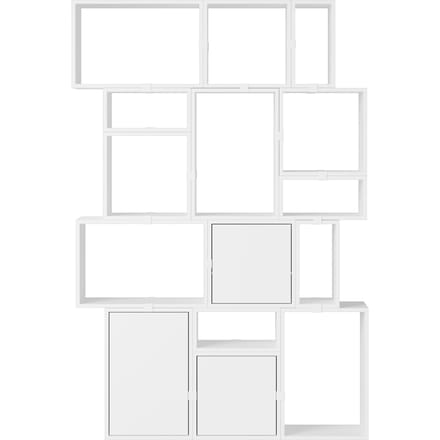 Muuto Stacked Storage Bookcase Configuratie 2 - wit