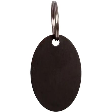 Grooming Deluxe - Naamplaatje ovaal size M 3,8 cm zwart