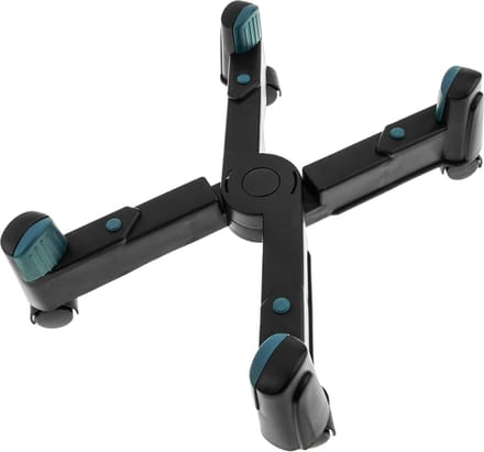 BeMatik - PC computerstandaard met zwarte wielen verstelbaar 8-25 cm