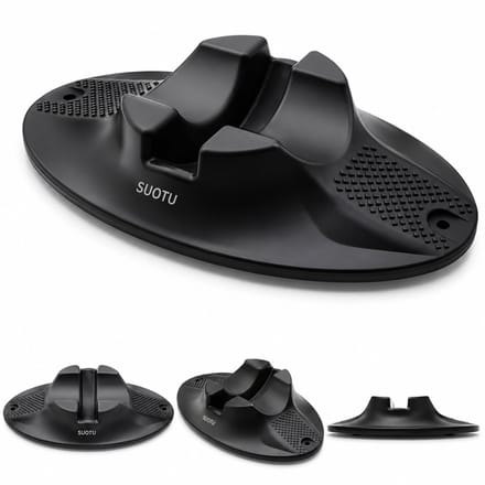 Suotu standaard step - Stuntstep/kinderstep Standaard - met Extra Stabiele Base - Step Stand Fit Meest Major Steps -Trick Step - Zwart