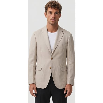 Brooks Brothers Jacket Regular Lining Linen Natural Größe: 52 | Blazer Outlet | Herren | Weiß