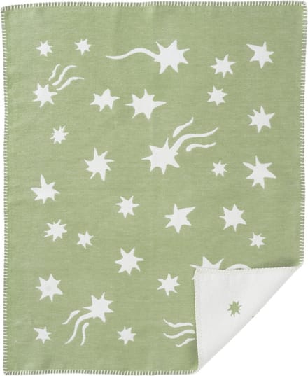 Klippan wiegdeken eco katoen Shooting Star faded sage