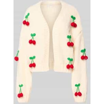 Oversized gebreid jack met sierapplicatie