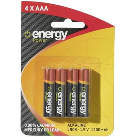 Energy Power 4xAAA Alkalinebatterij
